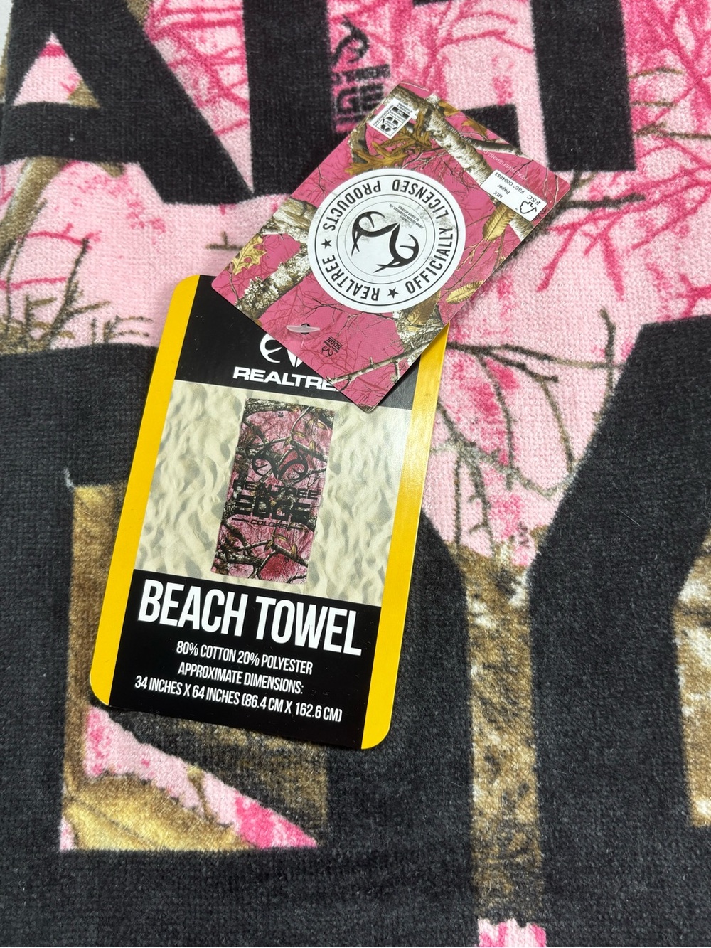Realtree Pink Camo Beach Towel